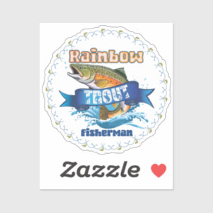 Sticker Patch de pêche à la truite arc-en-ciel