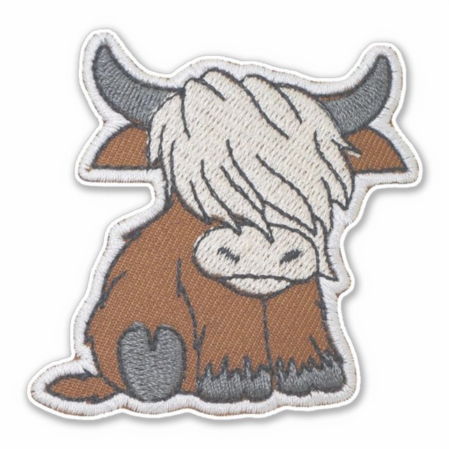 Sticker Patch de vache Highland (Devant)