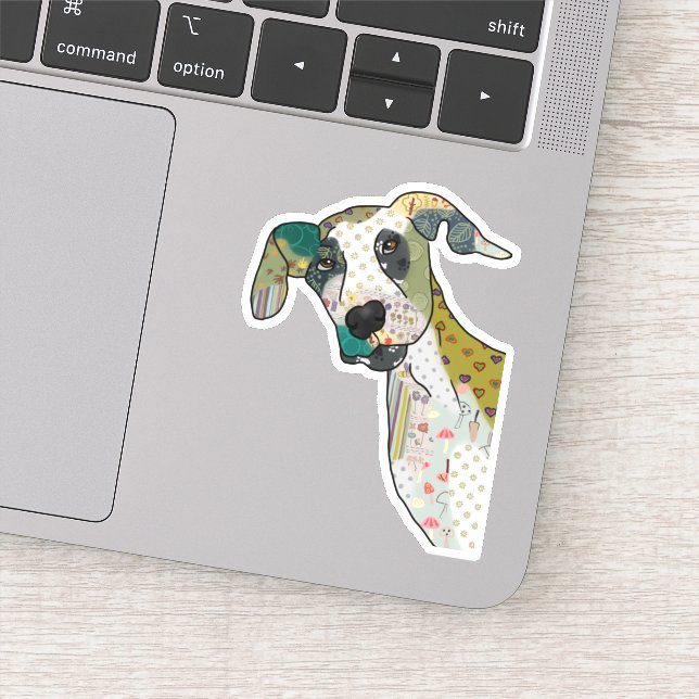 Sticker Patchworkhund (Détail)