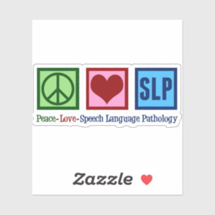 Sticker Pathologie du langage vocal Paix Amour SLP