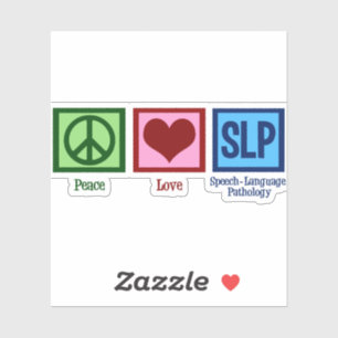 Sticker Pathologie du langage vocal Paix Amour SLP