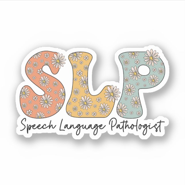 Sticker Pathologiste du langage Super rétro SLP (Devant)