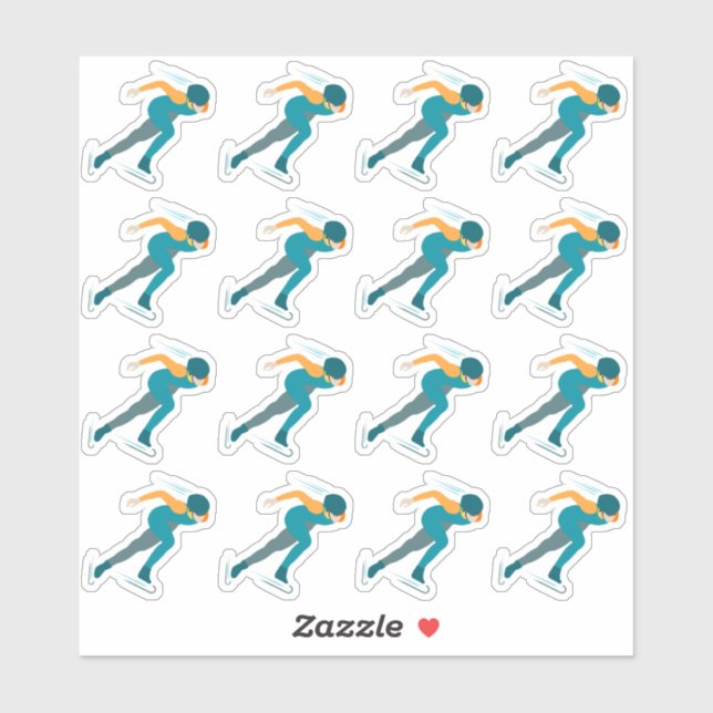 Sticker Patinage de vitesse (Feuille)