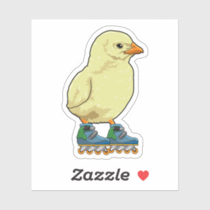 Sticker Patinage en ligne avec patins en ligne