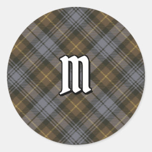 Sticker Patiné Tartan Classic Round Clan Gordon