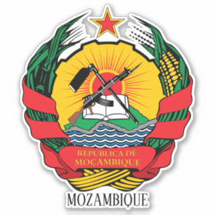 Sticker Patriotique de l'emblème national du Mozambique