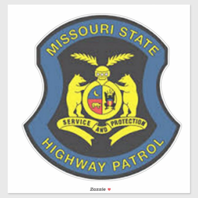 STICKER PATROLE DE L'AUTOROUTE DE L'ÉTAT DE MISOURI (Feuille)