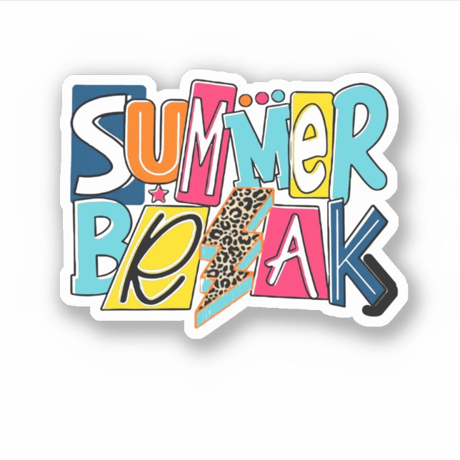 Sticker Pause d'été Dernière journée de l'enseignant (Devant)