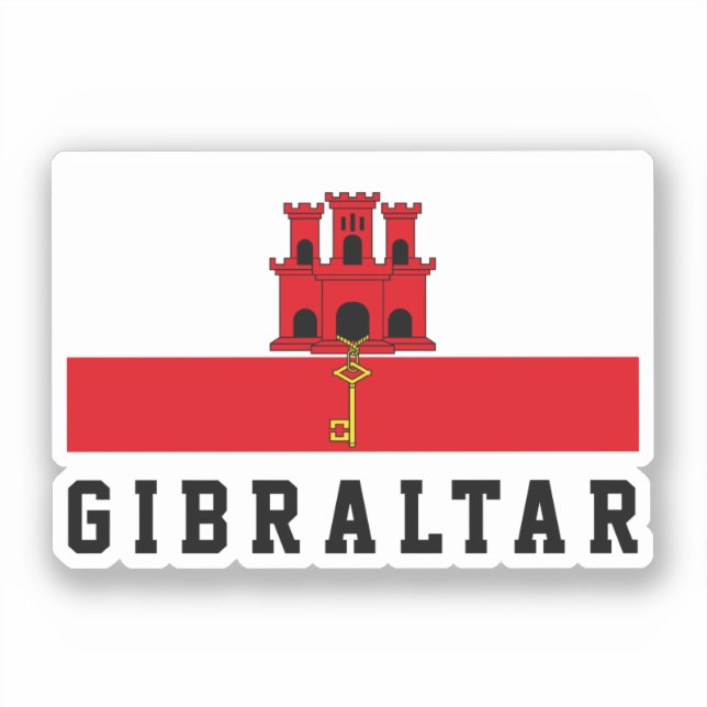 Sticker Pavillon Gibraltar (Recto)