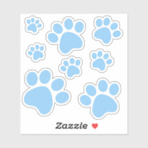 Sticker Pawprint Bleu