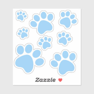 Sticker Pawprint Bleu