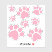 Sticker Pawprint rose