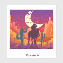 Paysage occidental avec cowboy