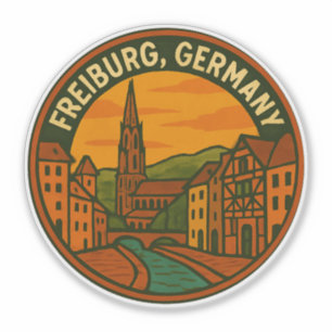 Sticker Paysage urbain de Fribourg-en-Brisgau