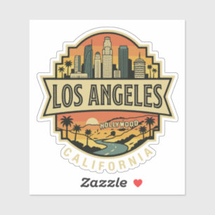 Sticker Paysage urbain de Los Angeles Californie Voyage Vi