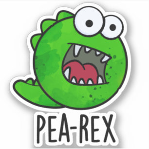 Sticker Pea Rex Dinosaur Dinosaure Veggie TRex Pun