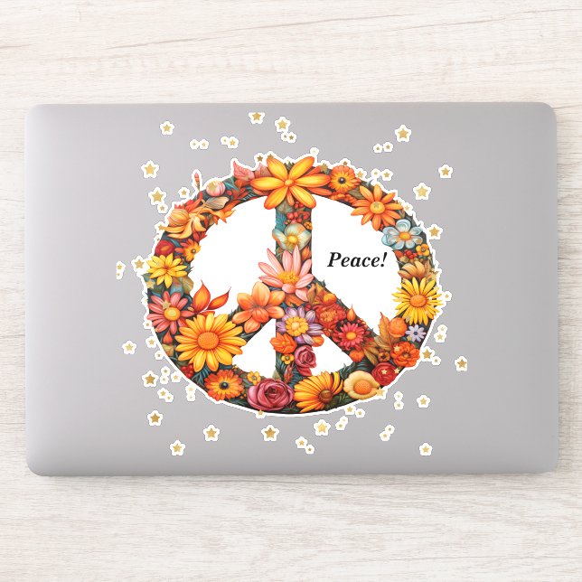 Sticker Peace affiché sur l'ordinateur portable (Ordinateur)