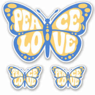 Sticker Peace Heart Love I Stand With Ukraine Button Class