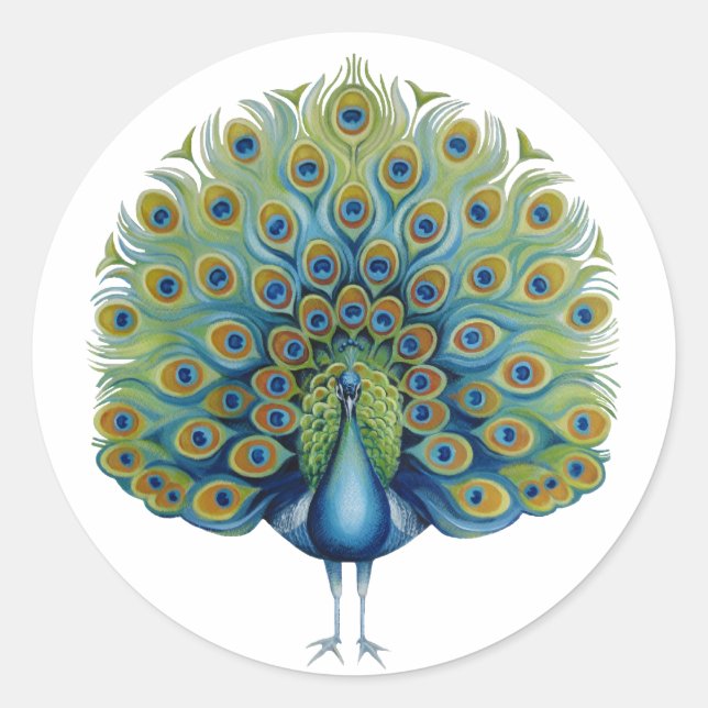 Sticker Peacock (Vorderseite)