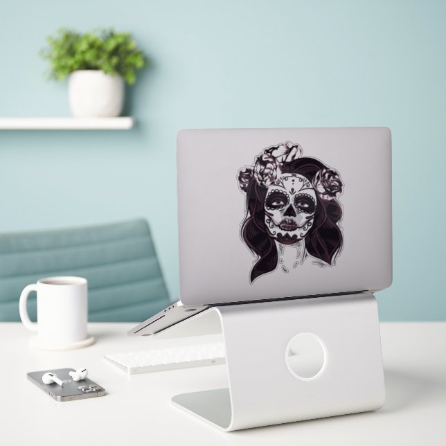 Sticker Peau de sucre fille (Ordinateur portable sur le bureau)