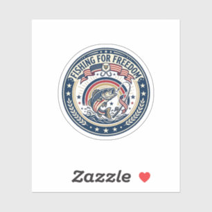 Sticker Pêche à la liberté Patriotique Loisirs Patriotique