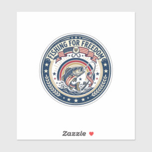 Sticker Pêche à la liberté Patriotique Patriotique Hobby V