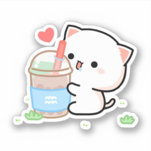 Sticker pêche au chat mochi et goma