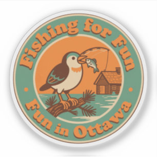 Sticker Pêche pour le plaisir à Ottawa Art