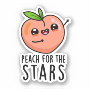 Sticker Pêche Pour Les Étoiles Drôle Fruit Pun