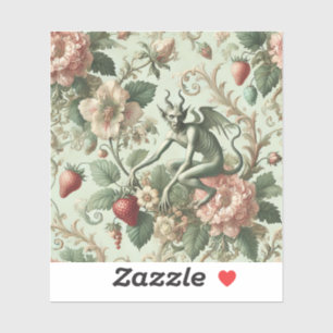 Sticker Péchés fraises - gothique baroque