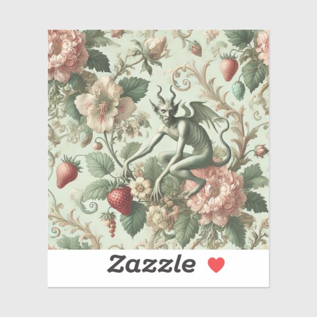 Sticker Péchés fraises - gothique baroque (Feuille)