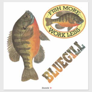Sticker Pêcheur à la braise de Bluegill