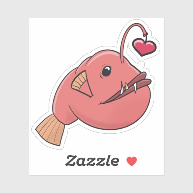 Sticker Pêcheur amoureux (Feuille)