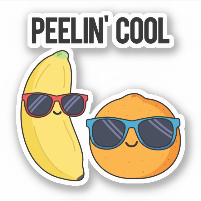 Sticker Peelin Cool Funny Fruit Pun (Devant)