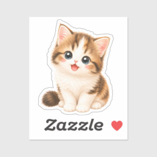 Sticker Pegatina Gatito Kawaii Adorable
