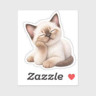 Sticker Pegatina Gatito Kawaii Adorable
