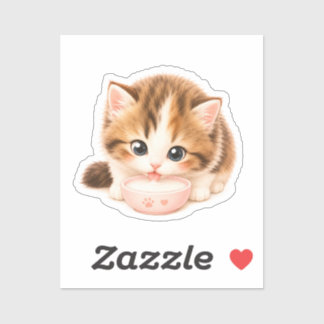 Sticker Pegatina Gatito Kawaii Adorable
