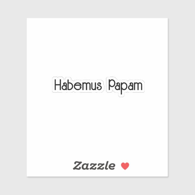 Sticker Pegatina Habemus Papam (Feuille)