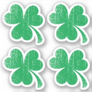 Sticker Peinture à l'épluchage shamrock Saint Patrick