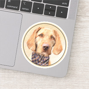 Sticker Peinture à poils durs Vizsla - Jolie Art Original 