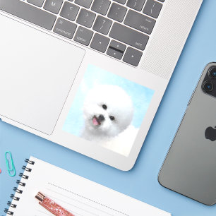 Sticker Peinture Bichon Frise - Cute Original Chien Art