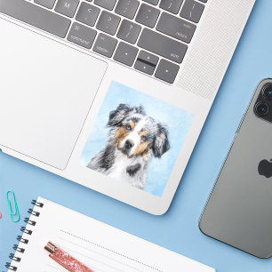 Sticker Peinture de berger américaine miniature - Chien Ar