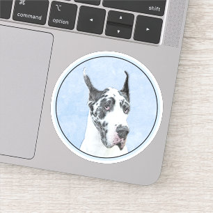 Sticker Peinture de Great Dane (Arlequin) - Art original d