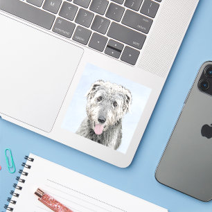 Sticker Peinture de Wolfhound irlandais - Joli art origina
