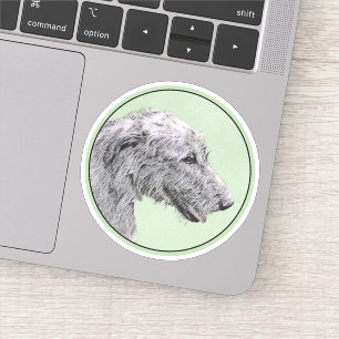 Sticker Peinture de Wolfhound irlandais - Joli art origina