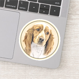 Sticker Peinture d'espagnol Welsh Springer - Art original 