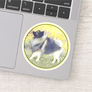 Sticker Peinture en teint de Keeshond - jolie art original