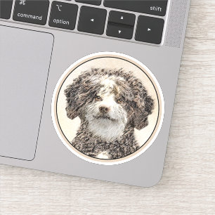 Sticker Peinture espagnole de chien d'eau - jolie art orig