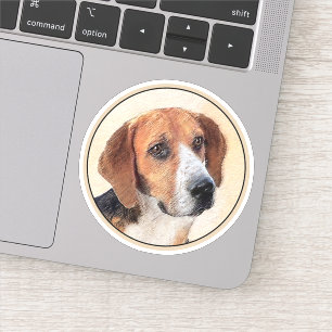 Sticker Peinture Harrier - Joli art original chien