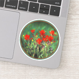 Sticker Peinture indienne de pinceau - Art Fleur original